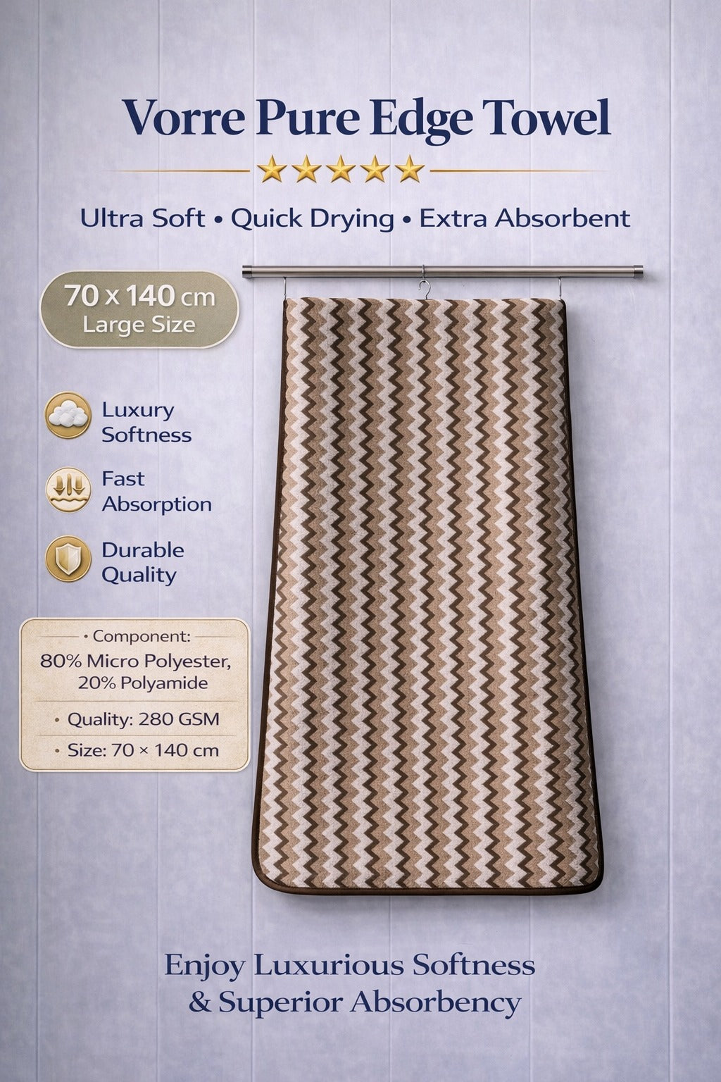 Vorre Pure Edge Towel