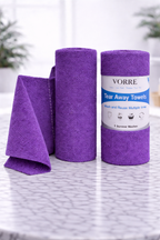 Lavender purple tear-away microfiber towel roll, Vorre 180 GSM washable cleaning cloths.