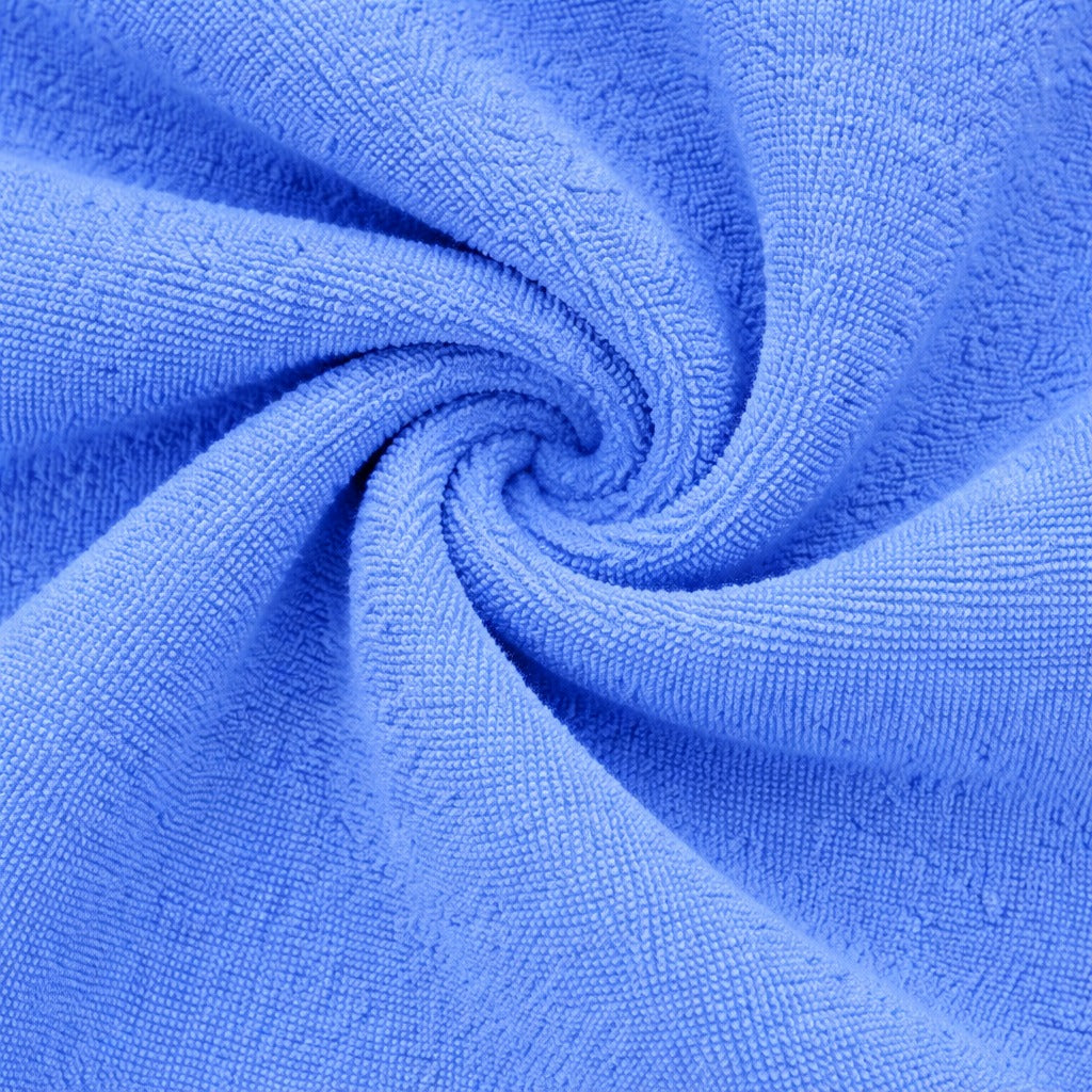 Light blue Vorre microfiber cleaning cloth, quick-drying 220 GSM thick household towel.