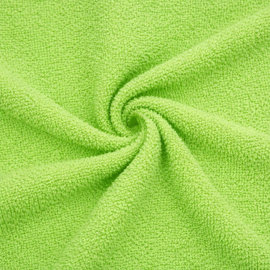 Lime green Vorre basic microfiber cleaning cloth, highly absorbent 320 GSM multi-surface utility cloth.