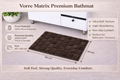 Specifications infographic for Vorre Matrix premium micro polyester bathmat, 40x60 cm size.