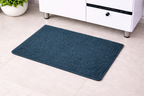 Navy blue Vorre classic micro polyester bathmat with non-slip rubber backing for showers.